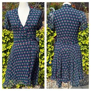 Diane von Furstenberg floral silk chiffon wrap dress